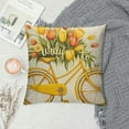 thumbnail image 2 of JEUXUS Hello Pillow Covers Tulip Market Pillows Decorative Throw Pillows Farmhouse Decor for Couch Sofa, 2 of 5