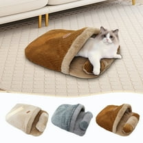 XGFHYJEH Thick Fleece Warm Dog Cat Tent Cave Nest Bed Slipper Shape Pet Sleeping Bag, Pet Bedding for Small Animals, Pet Beds for Small Dogs Cats