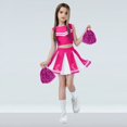 thumbnail image 5 of XDZJLR Ensembles pour Filles Enfants Cheerleading Équipe Scène Performance Compétition Fête Ensemble Manteau Confortable 11-12 Ans, 5 of 5
