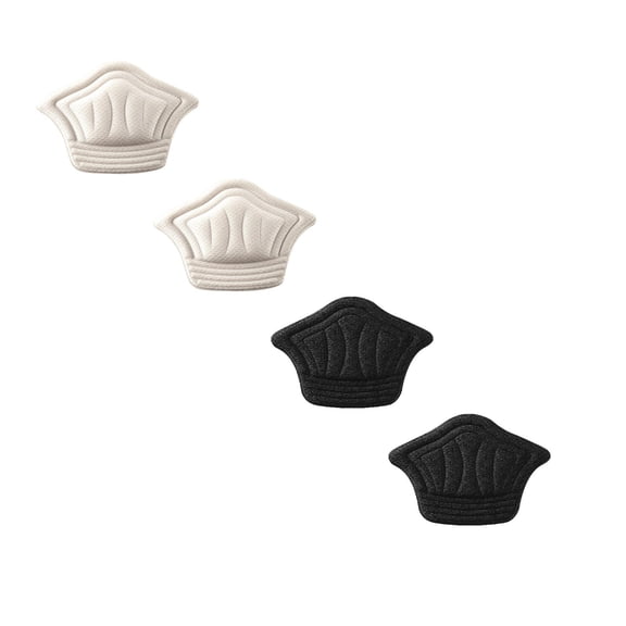4 PCS Self-Adhesive Heel Cushion Pads & Grips - Reusable Back of Heel Inserts for Boots and Loose Shoes to Improve Fit, Anti-Wear Heel Guards for Women and Men