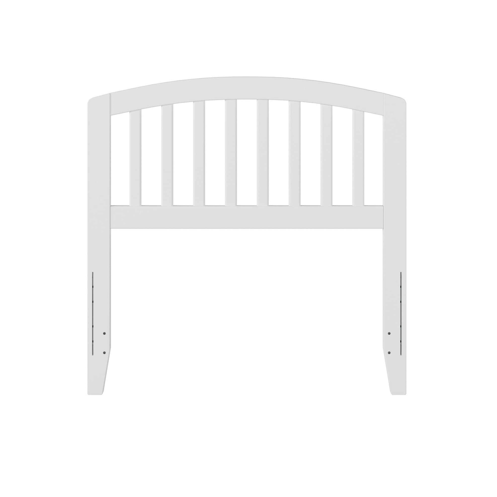 Leo & Lacey Contemporary Mission-Inspired Twin Wood Headboard in White