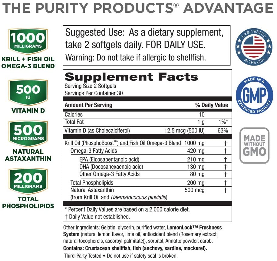 Purity Products, Krill Omega 50+ 