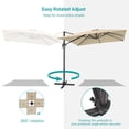 thumbnail image 5 of FLAME&SHADE 9×9FT Cantilever Patio Umbrella – Ultimate Outdoor Comfort with 360° Rotation and Canopy Angle Adjustment,Sand, 5 of 5