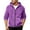Purple, variant on KHONTS Men's Casual Lightweight Sherpa Jackets Full Zip Warm Fuzzy Windproof Winter Hooded Sweatshirts Work Coats with Pockets Purple XL