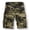 Olive Green, variant on WREESH Men's Cargo Shorts Camouflage Shorts Casual Camouflage Fashion Zipper Button Pockets Cropped Cargo Shorts Olive Green