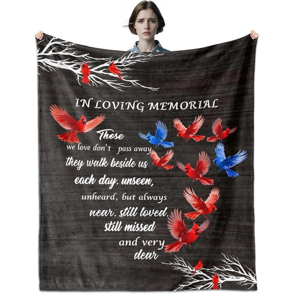 Bereavement Gift Ideas, Sympathy Gifts for Loss of Loved One, in Memory Blankets for Loss Loved Ones 60" X 50", Memorial Gifts for Loss of Mom, Dad, Son, Daughter