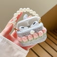 thumbnail image 6 of Earphone Case for Apple for airpods 2 Pro Knitted Tulip Flower Pearl Chain Headset Charging Box Cute Soft Cover for Air pods 3 funda (yellow flower,For AirPods 1 or 2), 6 of 7