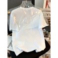 thumbnail image 2 of Girls' Summer Round-Neck T-Shirt - Made from Lightweight Cotton Fabric, Perfect for Outdoor Activities in The Summer., 2 of 6