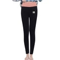 thumbnail image 4 of Kiplyki Womens Capris Span Ladies Leggings High Waist Keep Warm Long Pants, 4 of 7