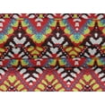 thumbnail image 5 of oneOone Tissu Velours Rouge Ikat Matériel de Robe Tissu Imprimé Tissu au Mètre 58 Pouces de Large, 5 of 5