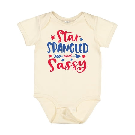 

Inktastic 4th of July Star Spangled and Sassy with Arrow and Stars Gift Baby Boy or Baby Girl Bodysuit