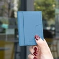 thumbnail image 5 of Dteck Universal for Magnetic Wallet Card Holder, Flip Trifold Leather Card Slots Detachable Magnetic PU Leather Wallet Phone Accessories, Lightblue, 5 of 12