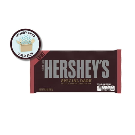 HERSHEY'S SPECIAL DARK Mildly Sweet Chocolate Bar, Giant, 6.8 Ounces, 3