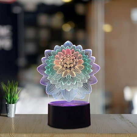 

3D Night light PlasticHigh- qualityHome KTVAdjustable Lights