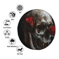 thumbnail image 3 of Bingfone Realistic Rose Skull Spare Tire Cover Weatherproof Universal Wheel Protectors for RV Camper Travel Trailer SUV Truck-16 inch, 3 of 8
