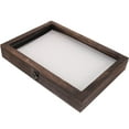 thumbnail image 2 of Shadow Box Frame 9x12 Shadow Box Display Case with Linen Back Memorabilia Awards Medals Photos Memory Box Rustic Carbonized Wood, 2 of 10