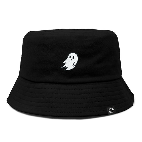Dalix Ghost Cotton Bucket Hat Lightweight Outdoor Travel Beach Everyday Mens in Black S Small
