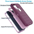 thumbnail image 4 of Moto G Pure Cases, 3 in 1 Sturdy Phone Case for Motorola Moto G Power 2022,Takfox Full-Body Shockproof Drop Protection Hybrid Bumper Rugged Rubber Cover Defend Matte Armor Phone Case -Wine Red, 4 of 9