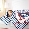 thumbnail image 4 of Feelyou Baseball Sports Queen Comforter Set, Cute Cartoon Bedding Comforter Set, 3 Pieces, 4 of 8