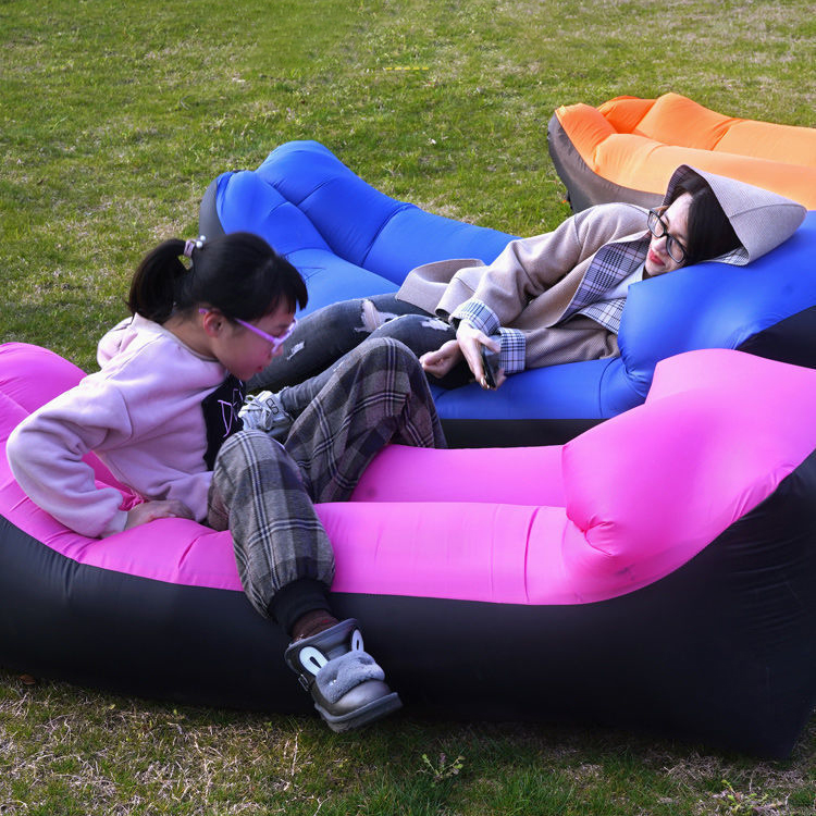 Inflatable outdoor outlet bed