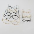 thumbnail image 3 of Gafas pequeñas para muñecas, accesorios de columpio a juego, marco de alambre de acero para gafas, 3 of 6