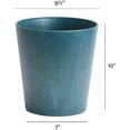 thumbnail image 2 of Novelty Metallic Cache Resin Flower Pot Round Planter, Slate, 9.5", 2 of 3