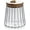 item_shape:Taper (600ml), variant on Glass Coffee Nuts Canister Airtight Storage Jar Petal Decorative Container with Bamboo Lid Metal Handle Easy To Grasp 600ml