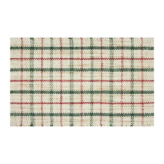 Holiday Time Multi-color Plaid 20" x 34" Accent Rug