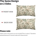 thumbnail image 4 of Sage Green Brown Vintage Floral Pillow Covers 12x20 Inch Set of 2 Chinoiserie Flower Netural Decorative Lumbar Throw Pillowcases Rustic Farmhouse Accent Outdoor Cushion Cases Decor for Sofa Couch, 4 of 7