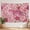 B, variant on XaaKee Tapestry Wall Hanging, Vibrant Pink Rosette Garden, Pink Snow Leopard Botanical Artwork, High-Quality Polyester Large Wall Tapestry, 60x40Inch