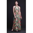 thumbnail image 5 of Bimba Floral Women Sleeveless Crew Neck Halter Gown With Side Slits Maxi Dress-Medium, 5 of 6
