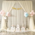 thumbnail image 3 of Wehilion Backdrop Curtain for Parties Sheer Tulle Backdrop Drapes for Wedding Ceremony Birthday Baby Shower Photo Backdrop Curtain Decorations, 3 of 7