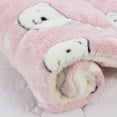 thumbnail image 4 of Walbest Puppy Blanket Cute Prints Pet Cushion Anti-Slip Pet Bed Small Dog Cat Bed Soft Warm Sleep Mat, 4 of 6