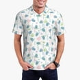 thumbnail image 2 of Balery Sea Turtle Printed Men’s Short Sleeve Polo Shirt, Midweight Men's Shirt,Golf Polo shirts -, 2 of 8