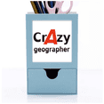 thumbnail image 1 of Brief Best Cool Geographer Occupation Desk Supplies Organizer Pen Holder Card, 1 of 3
