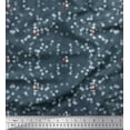 thumbnail image 1 of Soimoi Cotton Voile Fabric Dot,Leaves & Floral Artistic Print Sewing Fabric Yard 42 Inch Wide, 1 of 1