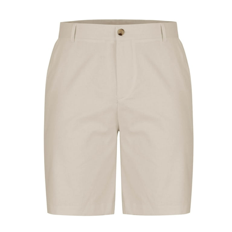 VEKDONE Mens Linen Dress Shorts Button Zipper Straight Leg Shorts Solid  Color Slim Fit Suit Shorts Summer Outdoor Golf Shorts with Pockets -  Walmart.com