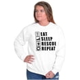 thumbnail image 4 of Eat Sleep Rescue Repeat Firefighter Sweatshirt for Men or Women Brisco Brands M, 4 of 6