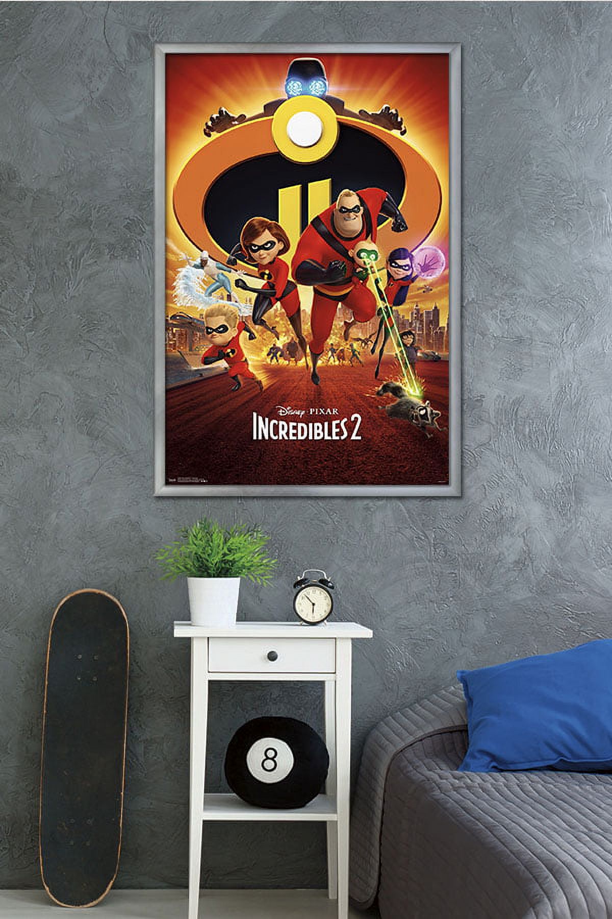 Disney Pixar The Incredibles 2 - One Sheet Wall Poster, 22.375" x 34", Framed
