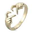 thumbnail image 3 of Qarigey Anillo de apertura Ajustable Mujeres Hombres Joyería elegante Moda Compromiso Romántico Elegante Casual Amistad Regalo Oro Type1 NO1, 3 of 6