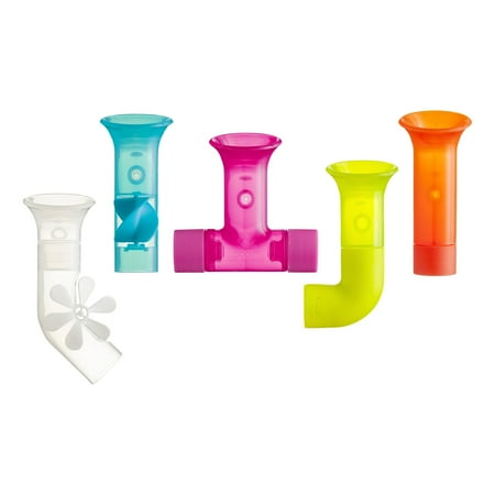 Boon PIPES Building Bath Toy Set, Learning Bath Toys, 5