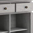 thumbnail image 4 of Simpli Home Connaught 40 inch Wide Solid Wood Traditional Entryway Storage Cabinet in Fog Grey, 4 of 13