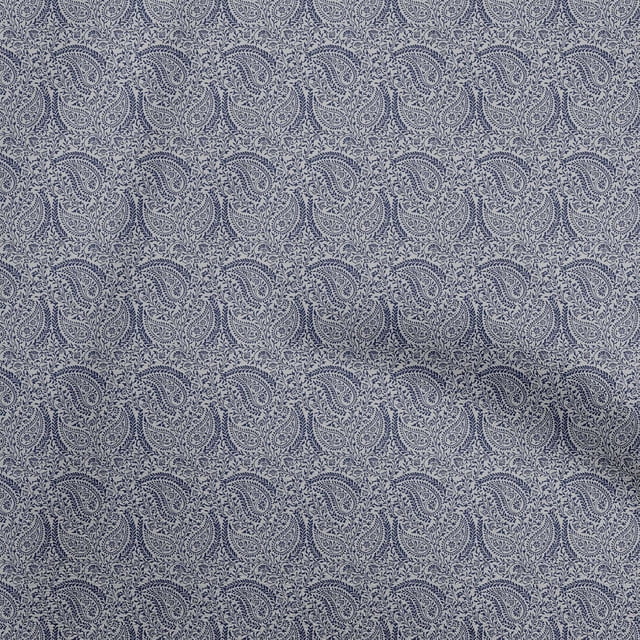 oneOone Rayon Gray Fabric Paisley Sewing Material Print Fabric By The Yard 56 Inch Wide