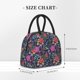 thumbnail image 2 of Fotbe Floral Bolsa de Almuerzo con Estampado, Lonchera Aislada, Contenedor de Comida Reutilizable Tipo Cooler a Prueba de Fugas, 2 of 6