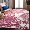 thumbnail image 2 of Safavieh Bella Collection BEL115A Handmade Beige and Purple Premium Wool Area Rug (6' x 9'), 2 of 5