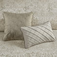 thumbnail image 6 of Madison Park Emilia King 12 Piece Jacquard Comforter Set with Bed Sheets in Khaki, 6 of 6