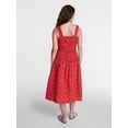 thumbnail image 3 of Time and Tru Women's and Women's Plus Sleeveless Smocked Peasant Midi Dress, Sizes XS-4X, 3 of 5
