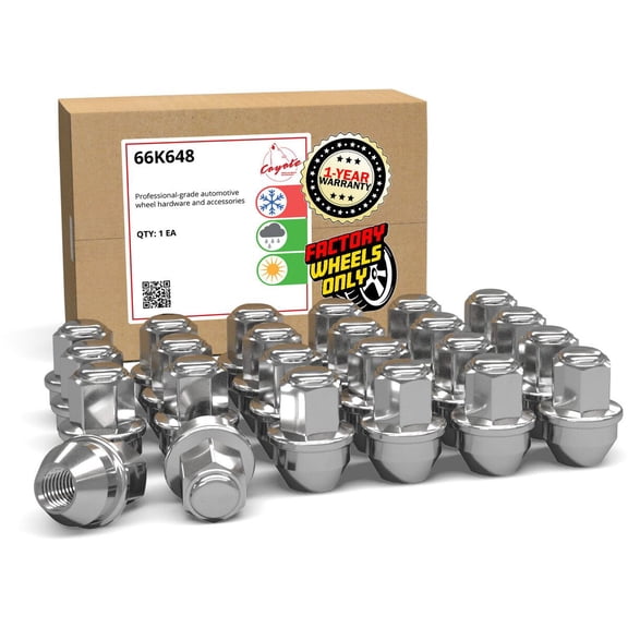 24 Pcs M14 x 1.5 OEM Style Lug Nuts ACPZ-1012-B | 611-008 1.66" Long Chrome 13/16" Hex Fits 2015 Ford F150 Expedition F-150 | 2022 Lightning| 2015 Lincoln Navigator