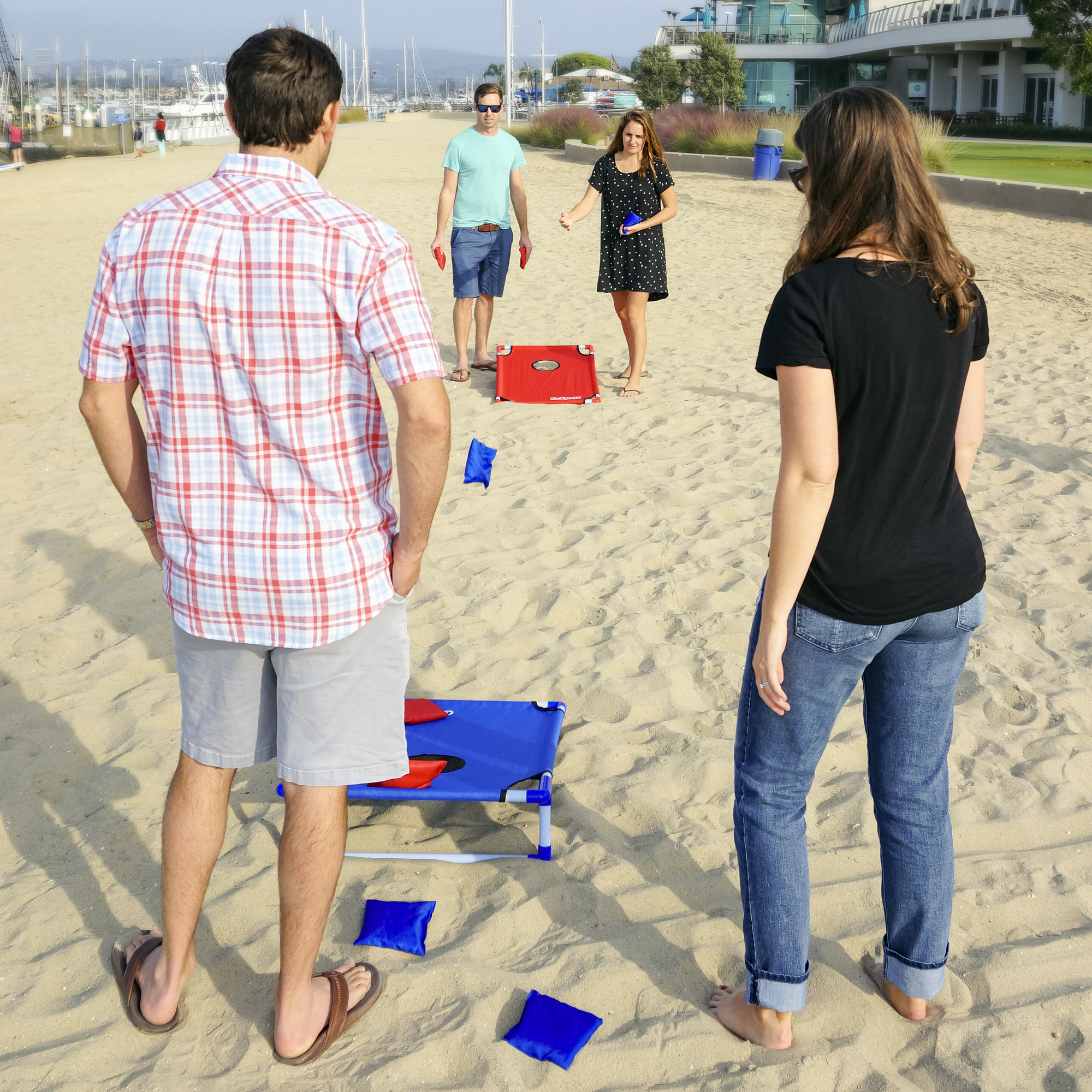 GoSports Foldable PVC Framed Cornhole Game Set with 8 Bean Bags and Portable Carrying Case - image 3 of 5
