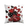 thumbnail image 2 of Euaioeiu Valentines Day Heart Pillowcase, Romantic Decor for Couch, 18x18 Inch Linen Throw Pillow Covers with Zipper, Festive Home Decor for Living Room Bedroom Sofa Anniversary Gift, 2 of 6